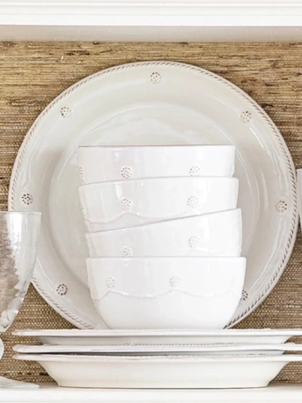 Juliska Berry & Thread cereal / ice cream bowls-set of 4